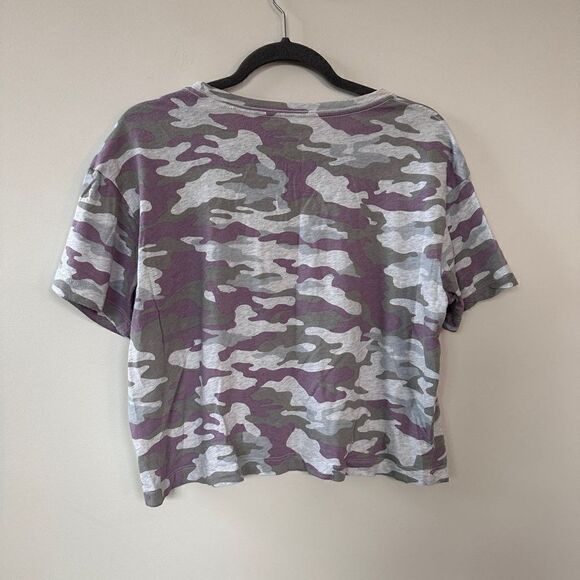 Calvin Klein Purple Camo Cropped Tee  M - Picture 4 of 10